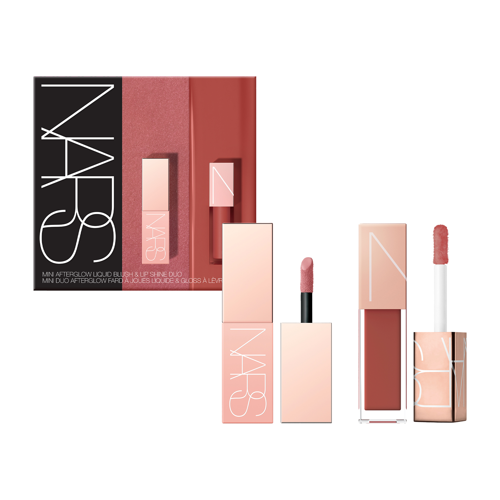 Mini Afterglow Liquid Blush & Lip Shine Duo - Dolce Vita & Aragòn, NARS Sets